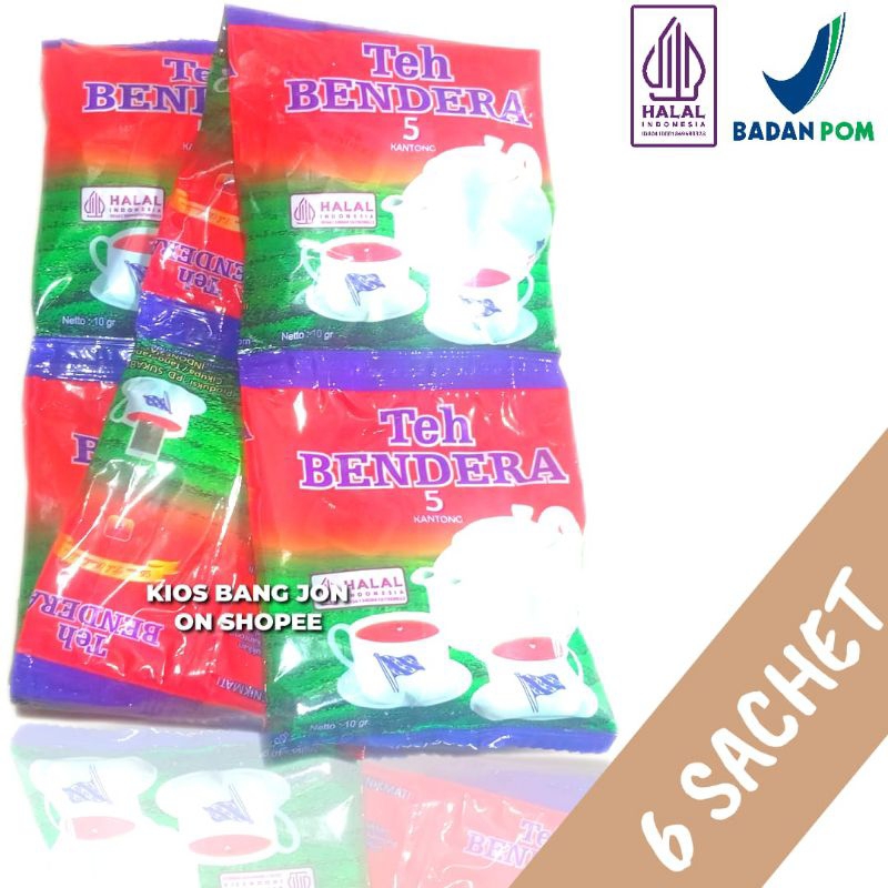 

Teh Celup Bendera 1 Renceng Isi 6 Sachet x 5 Kantong