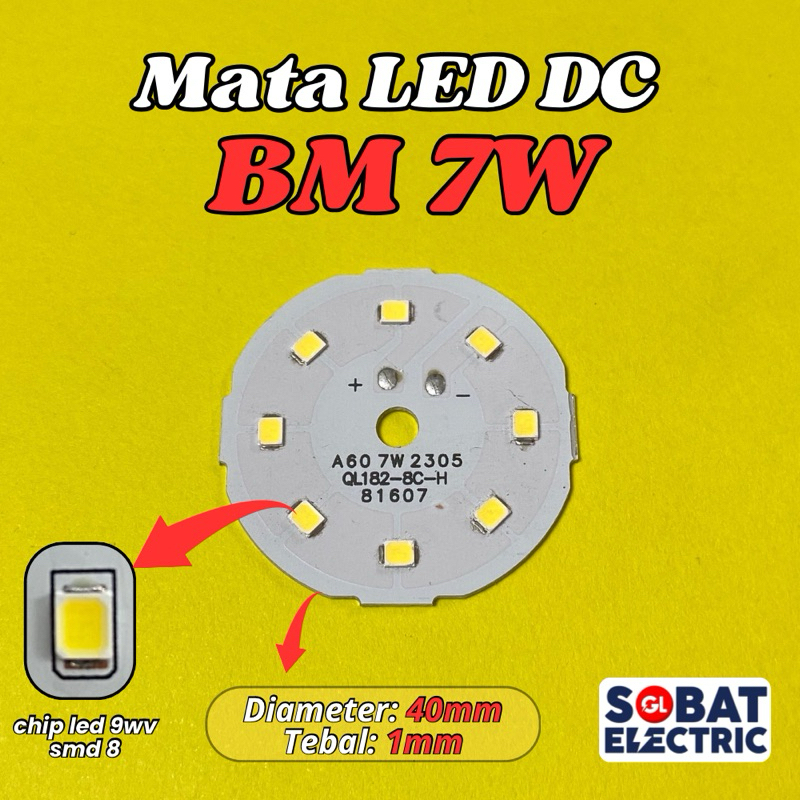Mata LED DC 7w (BM) - PCB Mata Lampu LED 7 Watt