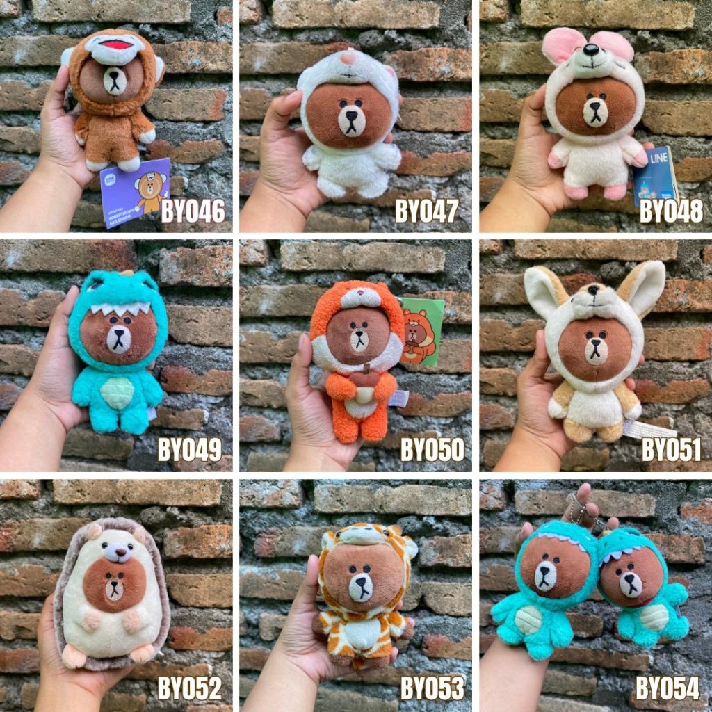 Boneka Line Friends Edisi Jungle Brown BY037-BY045