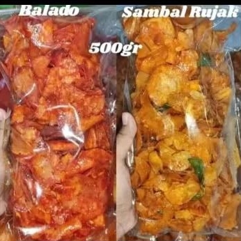 

Keripik Singkong Balado dan Sambal Rujak 500gr