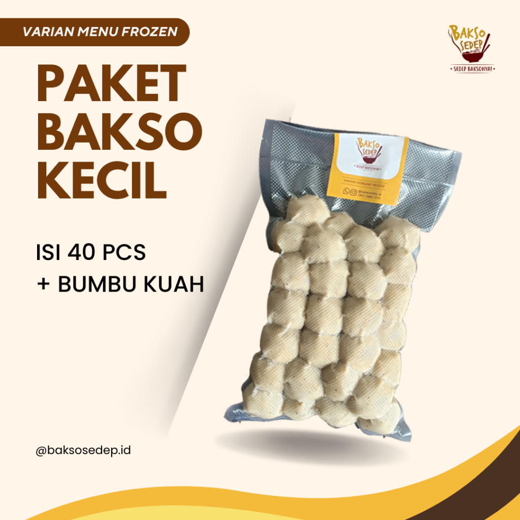 

Paket Bakso Kecil (Isi 40 Pcs + Bumbu Kuah)