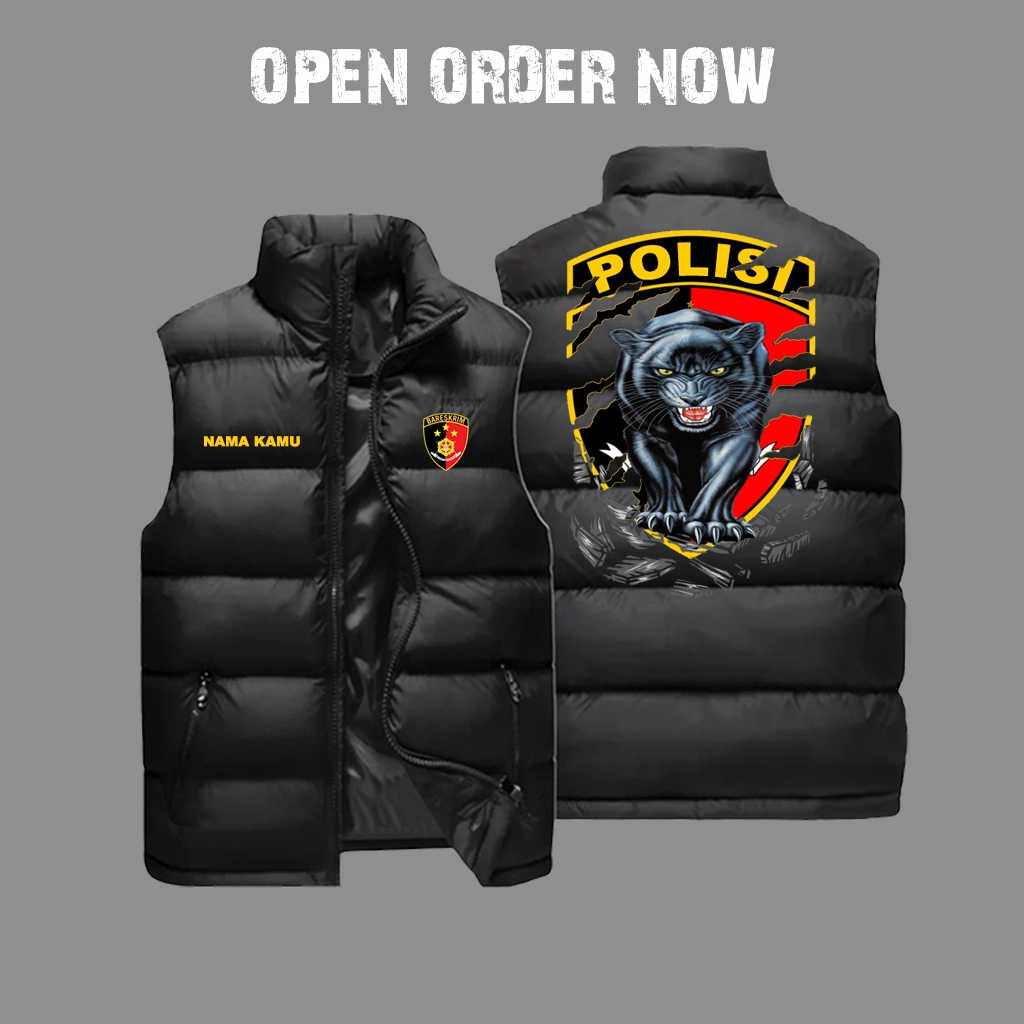 Jaket Rompi Gelembung Polisi Bareskrim POLRI  Costume Sablon - Free Tambah Nama Sablon Keren
