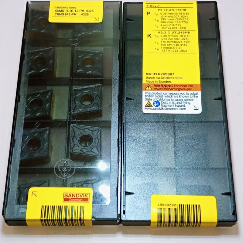 Insert CNMG160612 -PM 4325 SANDVIK Pahat bubut CNMG16 04 12 Mata pisau bubut CNMG16 baru