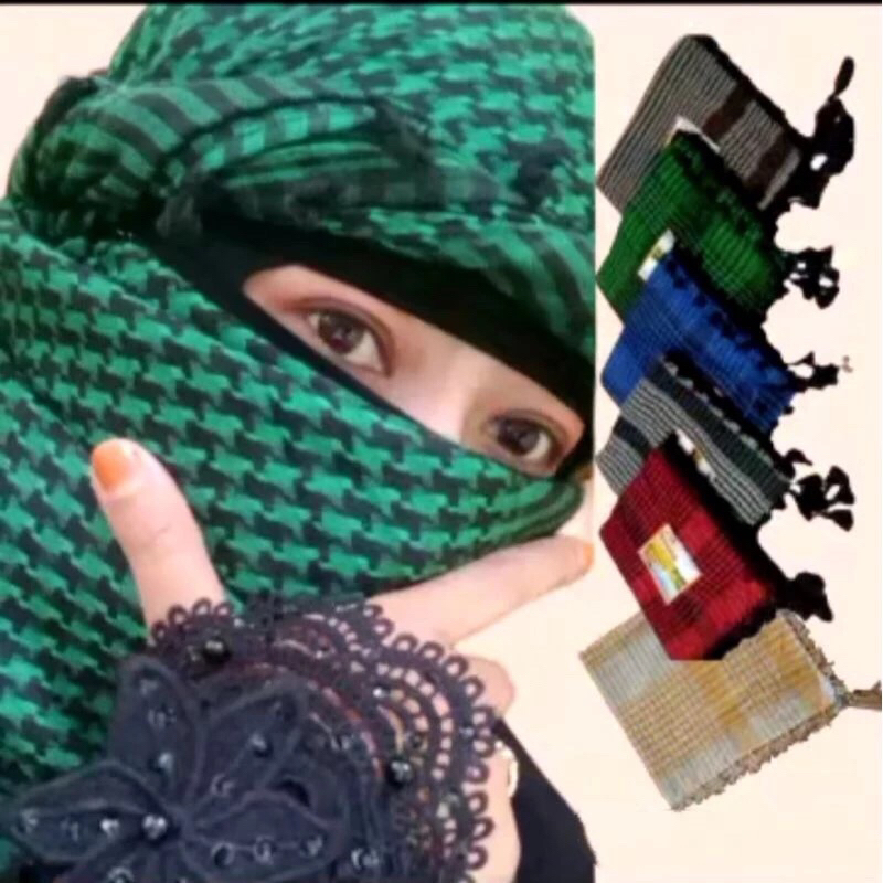 Sorban Rumbai Ronce Segi Empat / Sorban Palestina / Sorban Santri