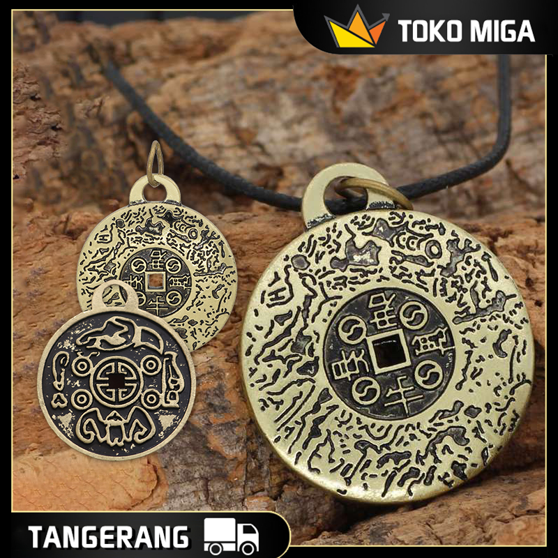 Kalung Amulet Kekayaan Asli Zinc Alloy Kalung Keberuntungan China Amulet Money Kekayaan Asli Ori Kal