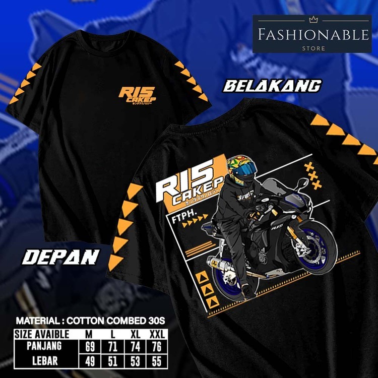 KAOS R15 CAKEP - BAJU R15 CAKEP R1M R25- YZF R15 V2 V3 - Bisa DESIGN CUSTOM SENDIRI - SkyBlue Store 