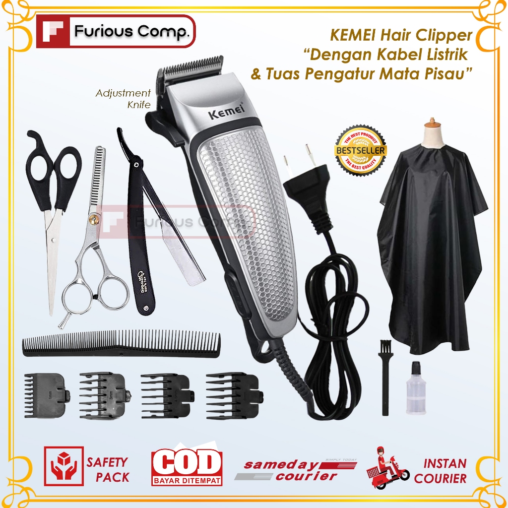 Mesin Cukur Rambut Listrik Kabel Alat Pangkas Cukuran Rambut Lengkap