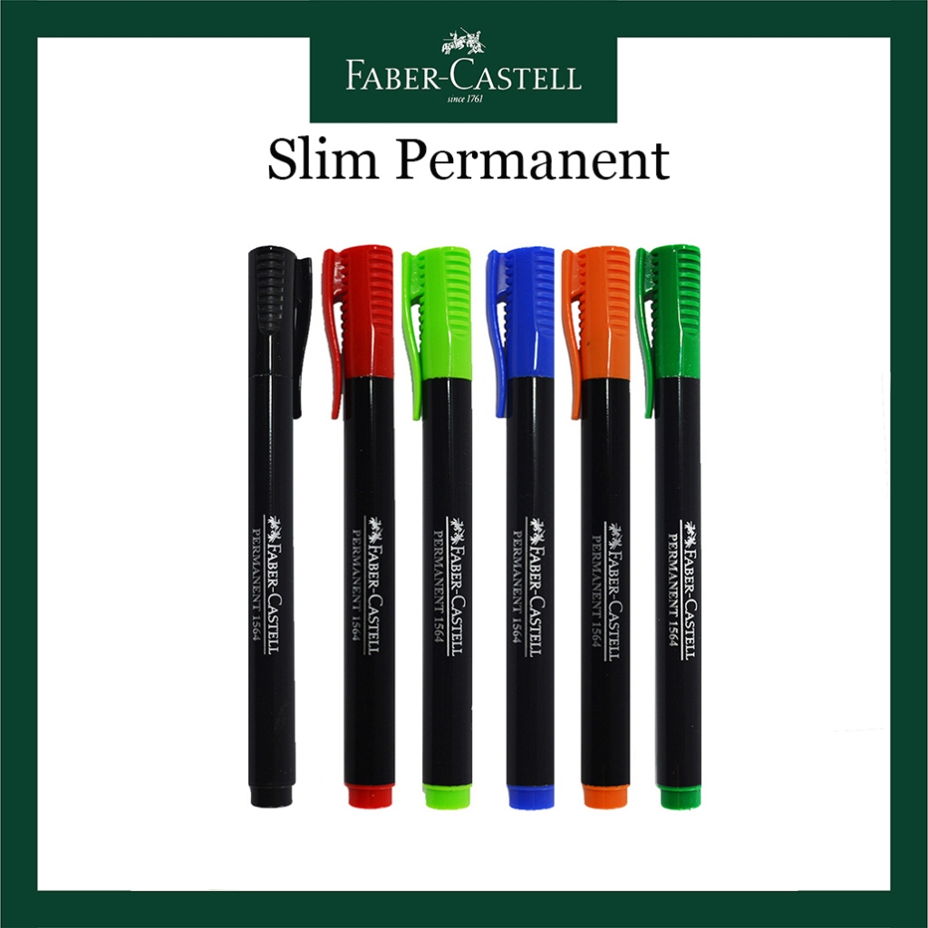 

Paket Spidol Slim Permanent Marker 1564 Enam Warna