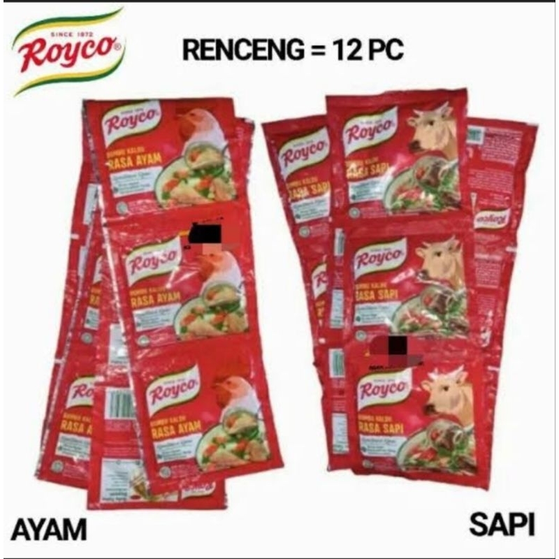 

Royco 24 saset rasa ayam dan sapi (2 renteng)