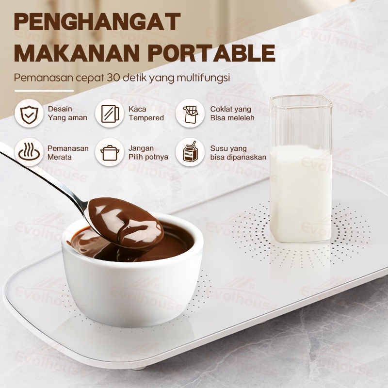 【Ready Stock】Penghangat Makanan Portable / Smart Multifunctional Warming Board Papan Pemanas Makanan