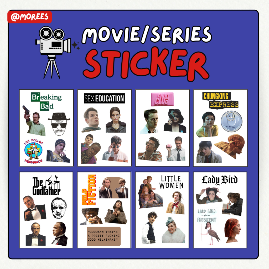 

Sticker Film Movie Series | Sticker Pulp Fiction, Breaking Bad, Lady Bird, Little Women dll