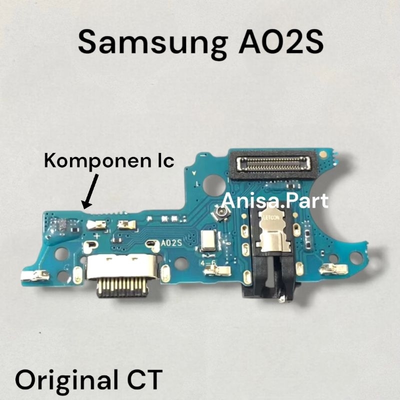 Connector Charger Samsung A02S A025F Original Full Komponen Ic Papan Board Charger + IC Samsung A02S