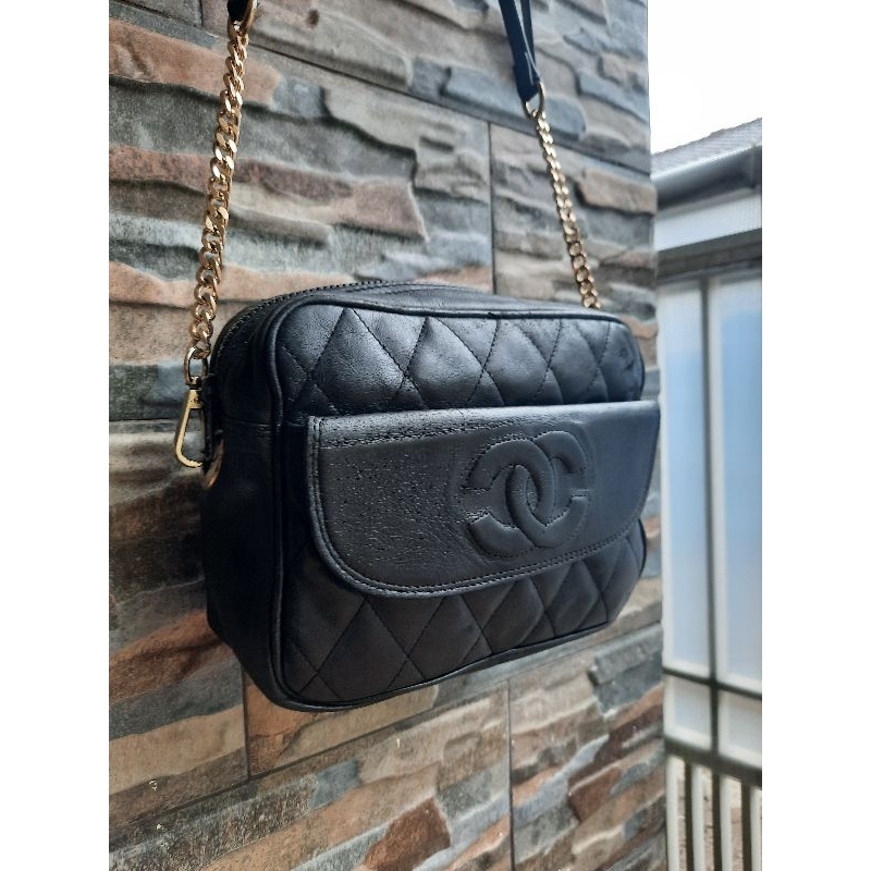 Slingbag Hitam Rantai EMERA - TAS PRELOVED BRANDED