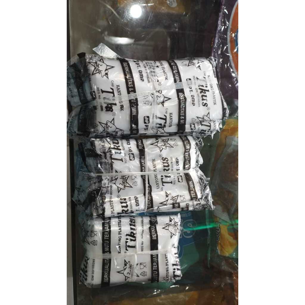 kantong plastik cap tikus hitam - plastik pp cap tikus hitam - plastik pe cap tikus (1 slop)