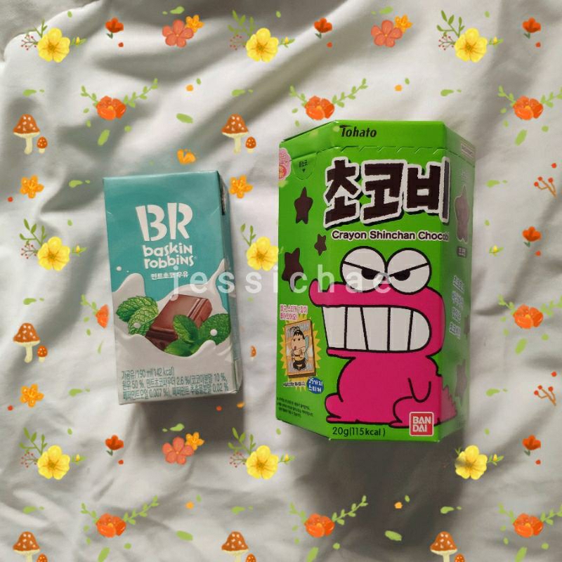 [READY INA] BASKIN ROBBINS MINT CHOCO MILK HAECHAN SINCHAN CHOCOBI CHOCOLATE MILK CHOCO BAR KOREAN S