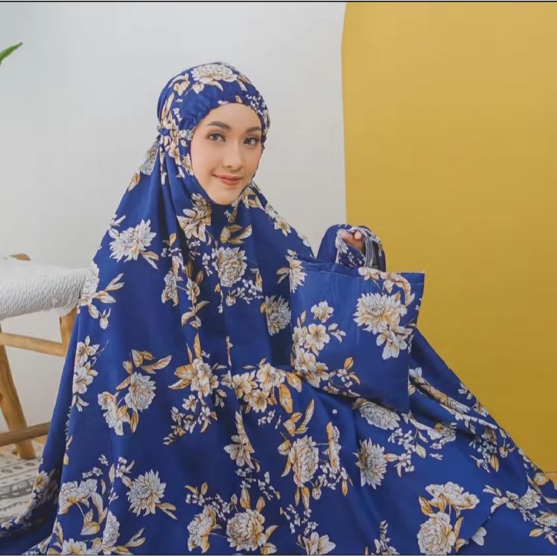 MUKENA DEWASA MOTIF BUNGA SAKURA MUKENA TERBARU DEWASA JUMBO