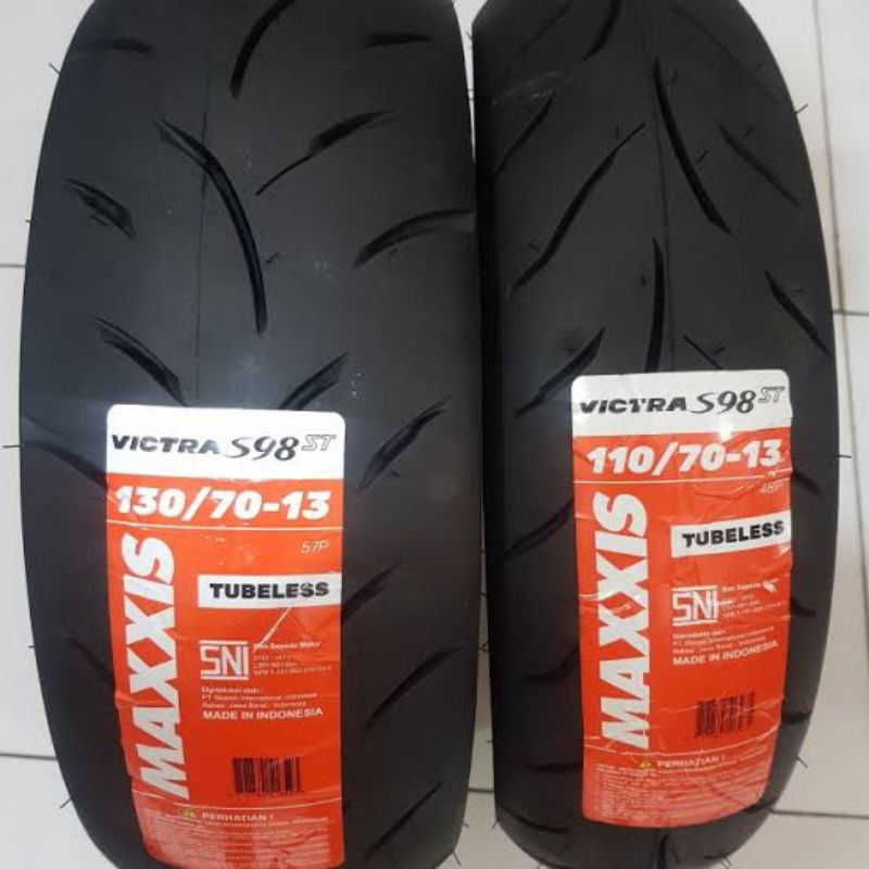 BAN MOTOR BAN MAXXIS 110/70 -RING 13 TUBLES DEPAN BELAKANG