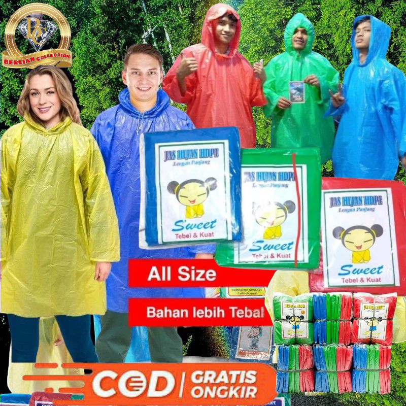 Jas Hujan Sweet Tebal & Kuat
