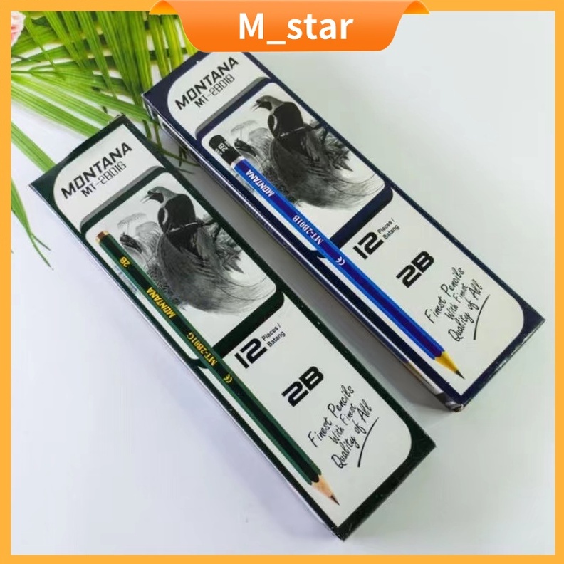 

Harga Miring Populer 12pcs Pensil 2B Murah Pencil 2B Biru Hijau