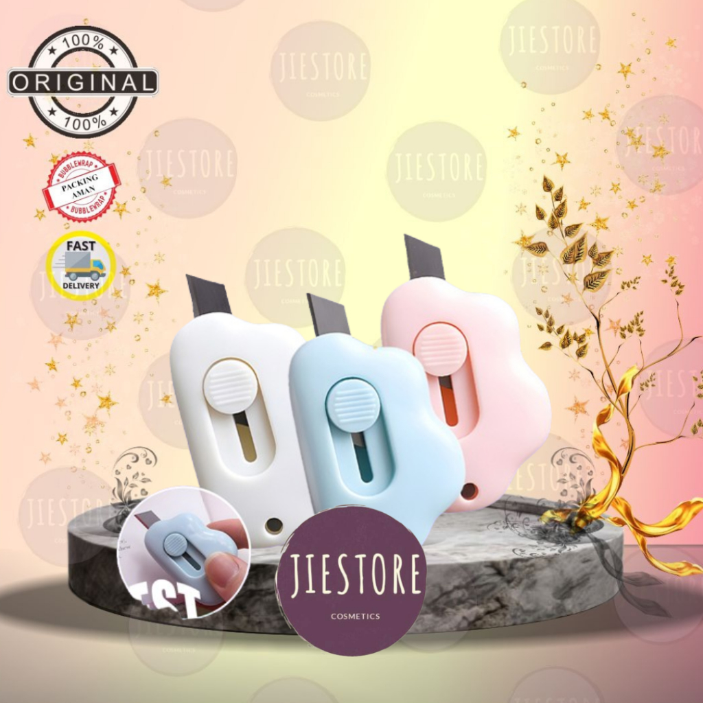 

Pisau Pemotong Mini Cutter Mini Portable Bentuk Awan Warna Pastel Lucu