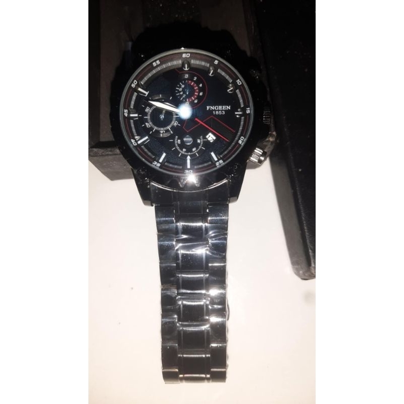 Jam Tangan Pria FNGEEN 5757 ORIGINAL Analog Calendar Army Quartz Anti Air dan Anti Gores