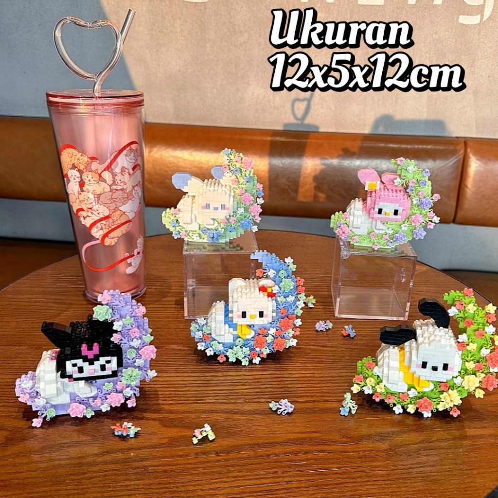 Nano Bricks Lotso Nano Block Sanrio Series Mainan Balok Susun Bricks Kuromi Lotso Cinnamoroll