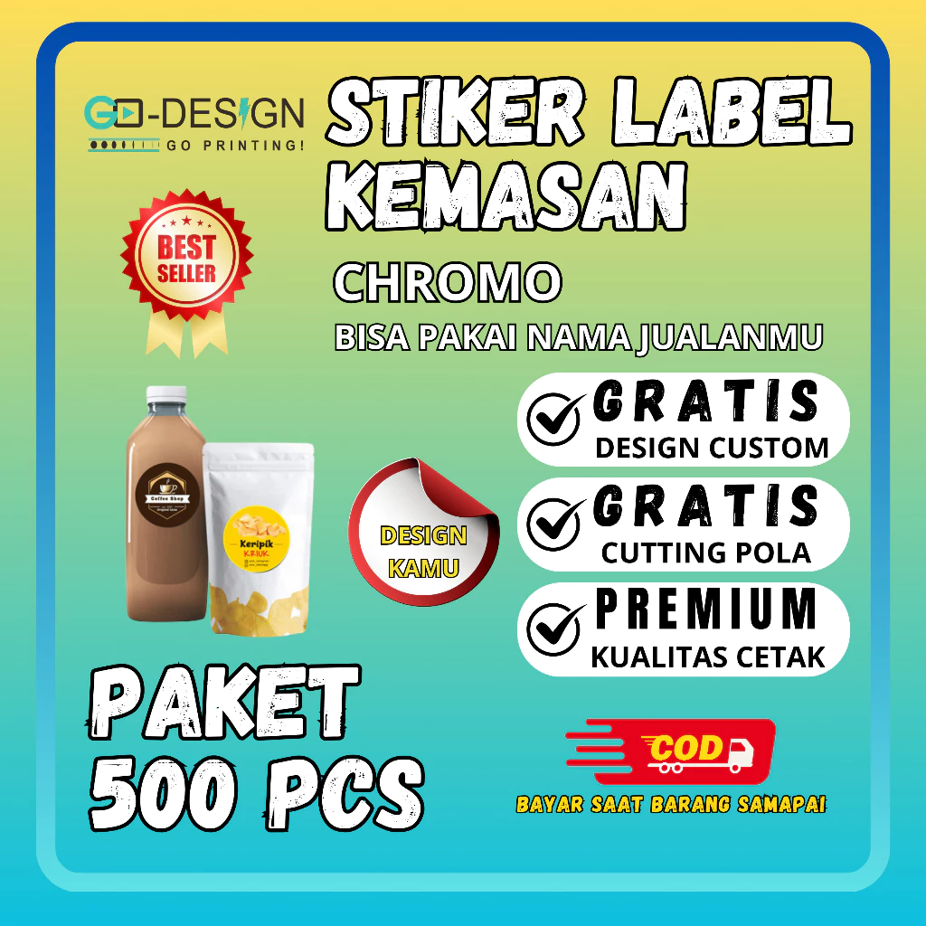 

Stiker Label Kemasan Paket 500pcs Plus Cutting