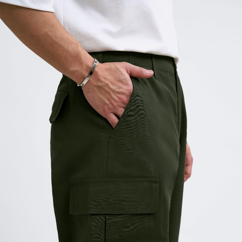 POI Kamaja - Cargo Long Pants Wide Loose Fit Celana Panjang Cargo Pria