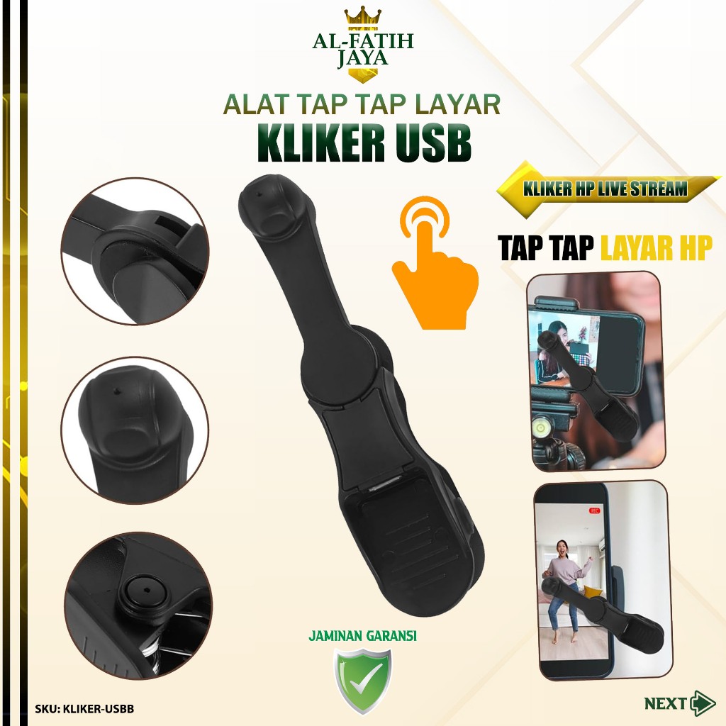 Perangkat Pintar Alat Auto Cliker Alat Tap Tap Layar HP Otomatis Smart Screen USB Kliker Otomatis La