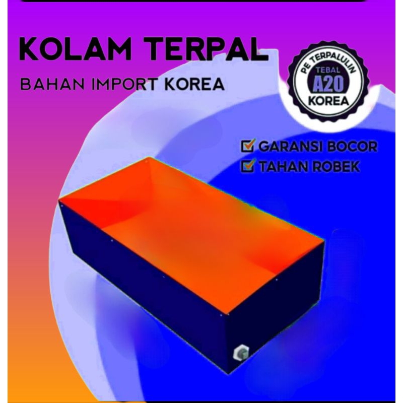 Terpal Kolam Terpal Ikan Kotak A20 6x3x1/600x300x100 Kolam Terpal Bahan Korea Untuk Budidaya Ikan Ni