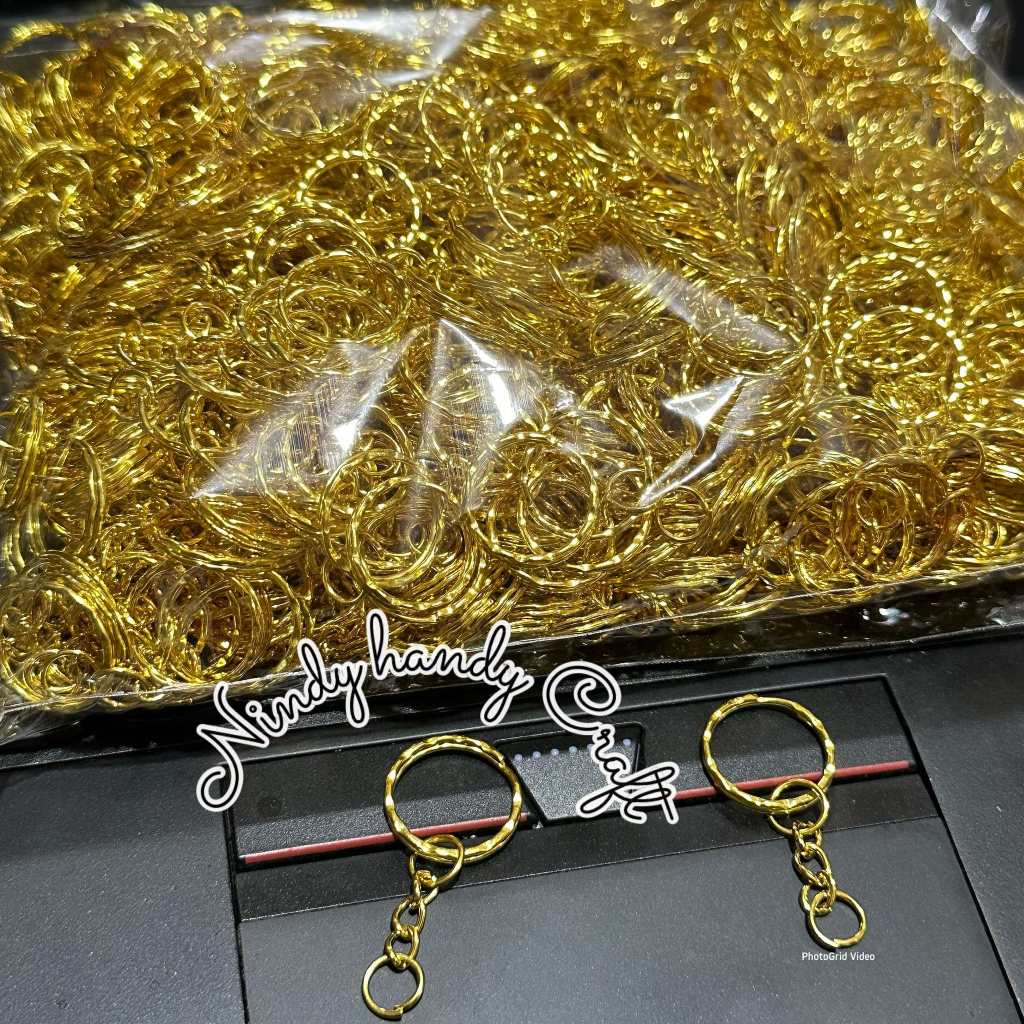 GROSIR 1000 PCS GANTUNGAN KUNCI 4001 GOLD - BAHAN RING GANTUNGAN KUNCI