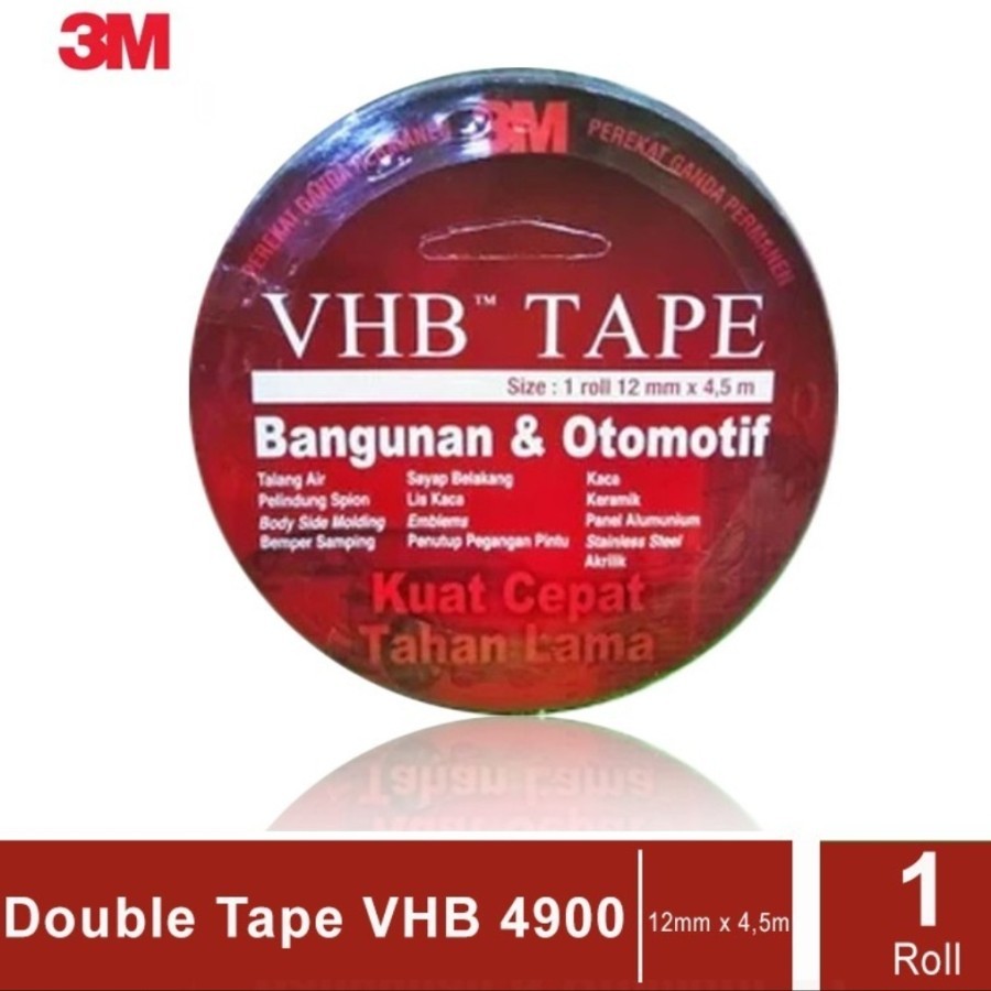 

Double tape 3M VHB merah 12mm x 4,5 meter