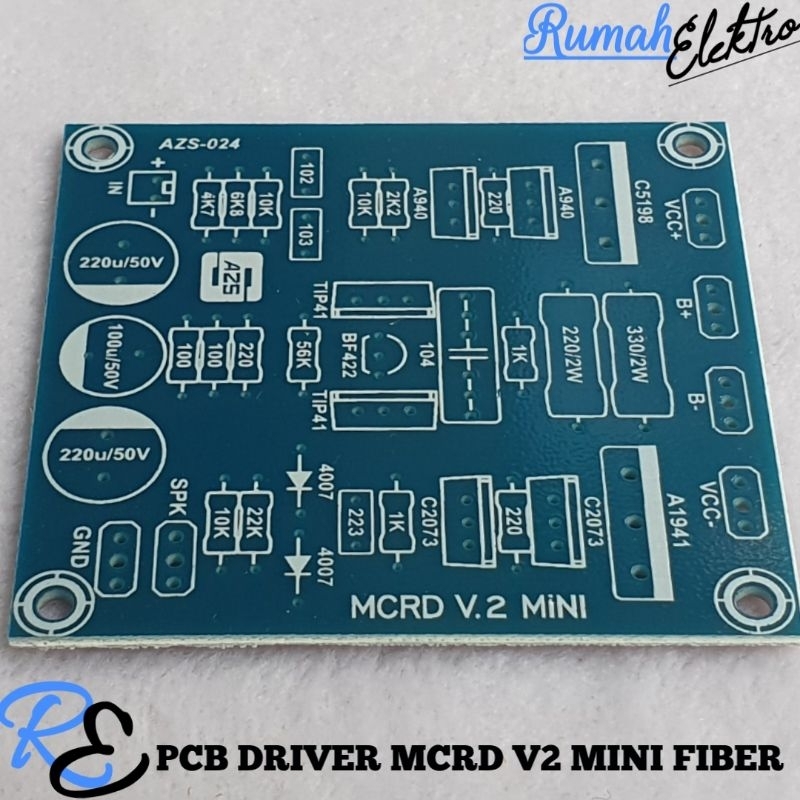 PCB DRIVER POWER AMPLIFIER MCRD V2 MINI FIBER