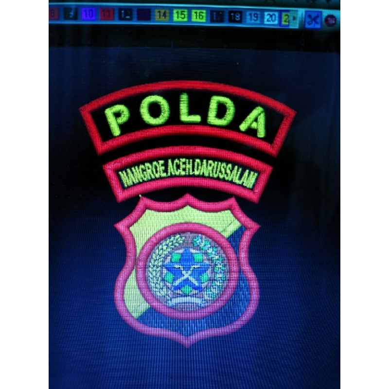bordir timbul polda nangroe aceh darussalam / polda aceh