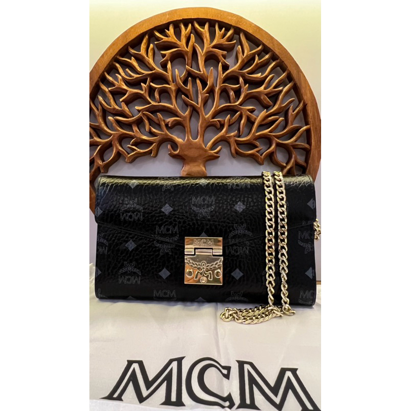 Tas Kulit Second MCM Kondisi 90%