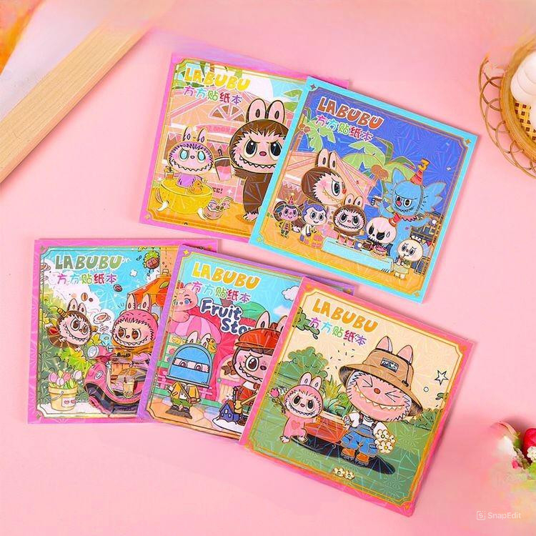 

Labubu Square DIY Sticker Book Buku Stiker Lucu Murah Mainan Anak Souvenir Ulang Tahun Anak Kekinian