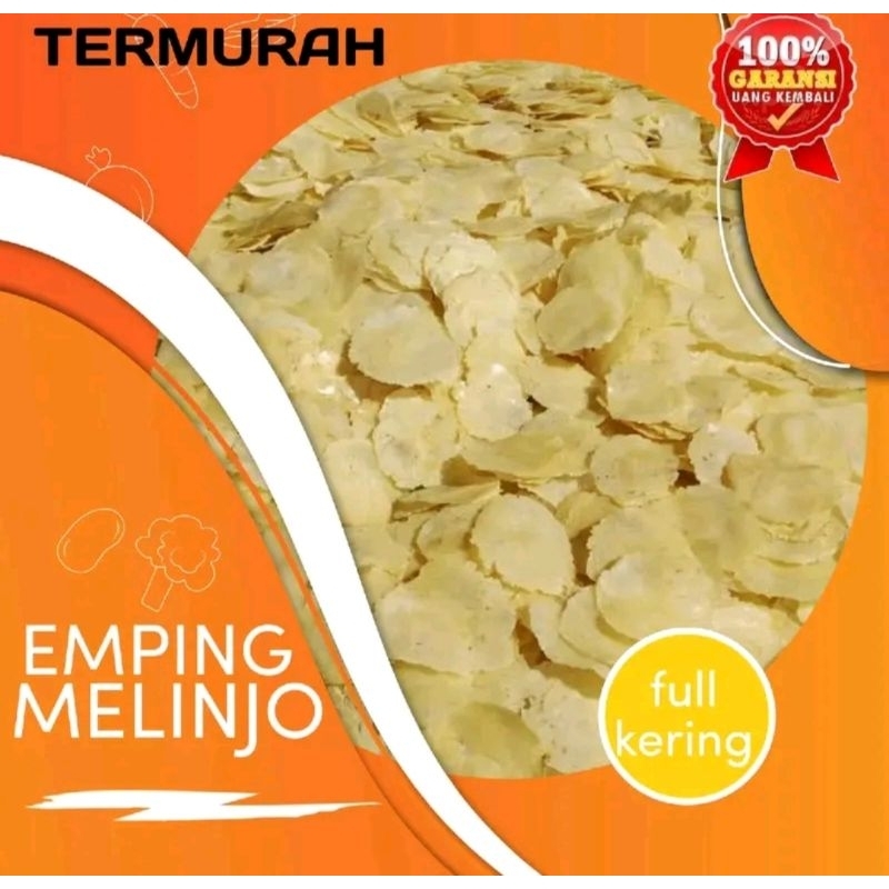 

1/2kg Hanya 500gram bukan 1kg Emping melinjo mentah tipis ditumbuk dengan batu alam dikirim kering bisa COD