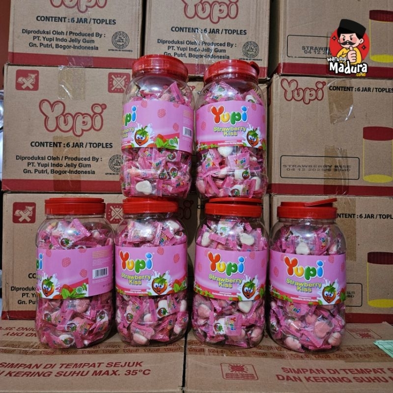 

PERMEN YUPI STRAWBERRY KISS TOPLES 300G