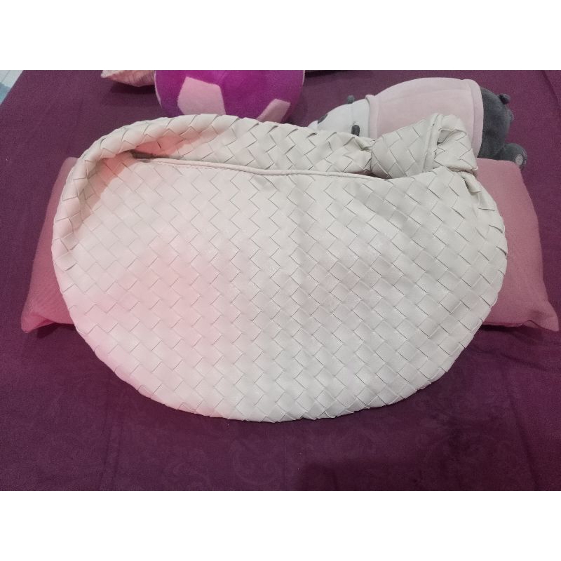 Preloved Tas Anyam Wanita Luar Dalam Kulit (LOKAL)