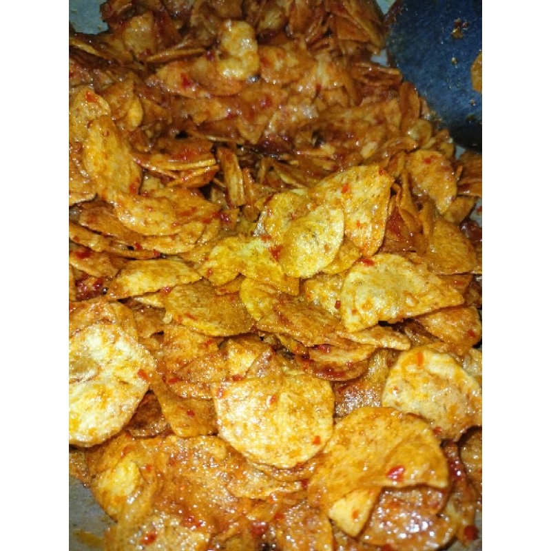 

Kering Kentang pedas maning, Bumbu melimpah. Kering kentang lebar full bumbu berat 250gram