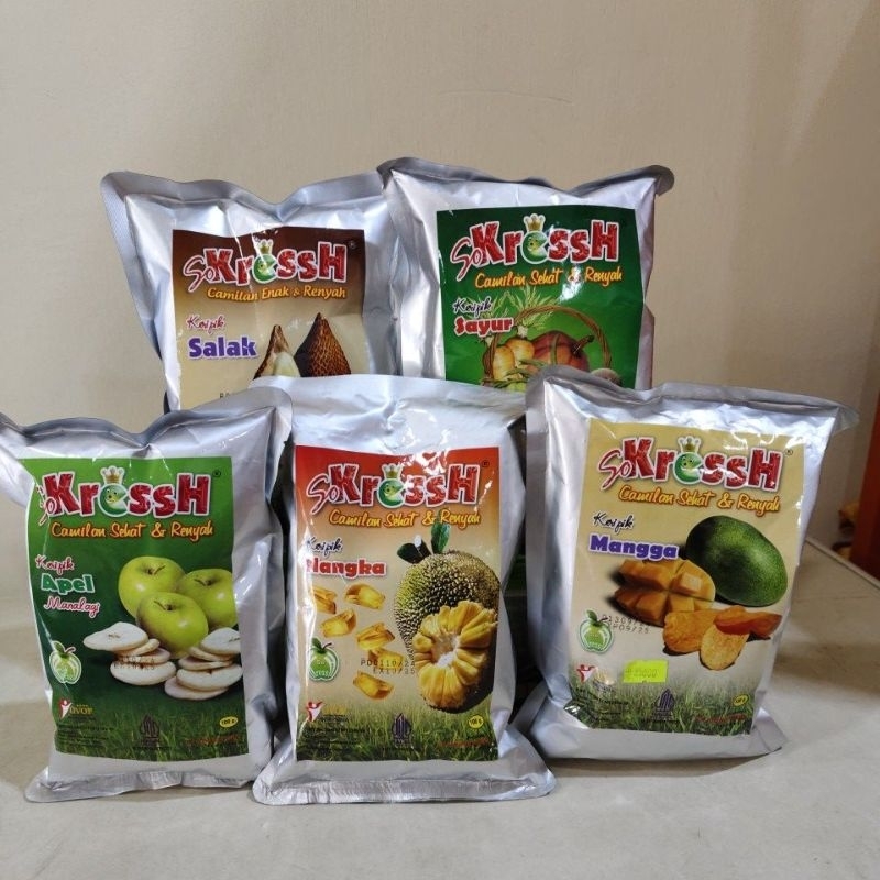 

Keripik Buah Manalagi So Kressh Cemilan Sehat dan Renyah