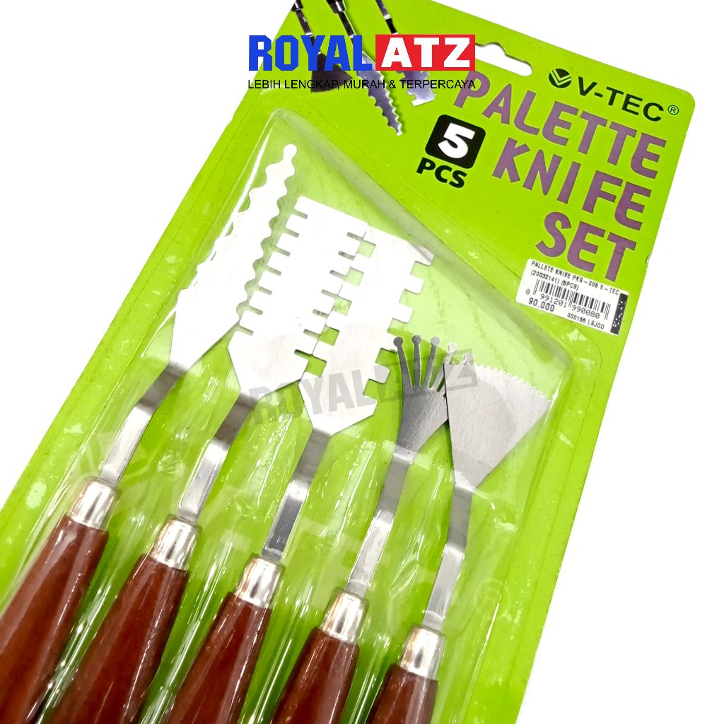 

V-TEC Painting Knife / Pisau Palet Set (5 Pcs) PKS-008 / Pisau Lukis Kanvas