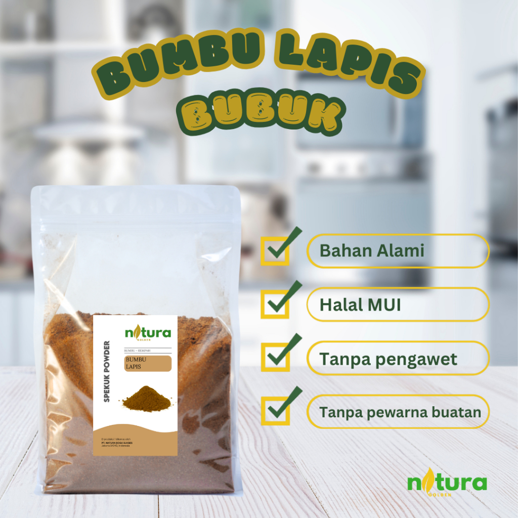 

Natura Golden Bumbu Lapis Bubuk | Bumbu Spikoek, Spikuk