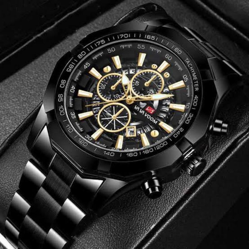 Jam Tangan Pria Hitam Fngeen