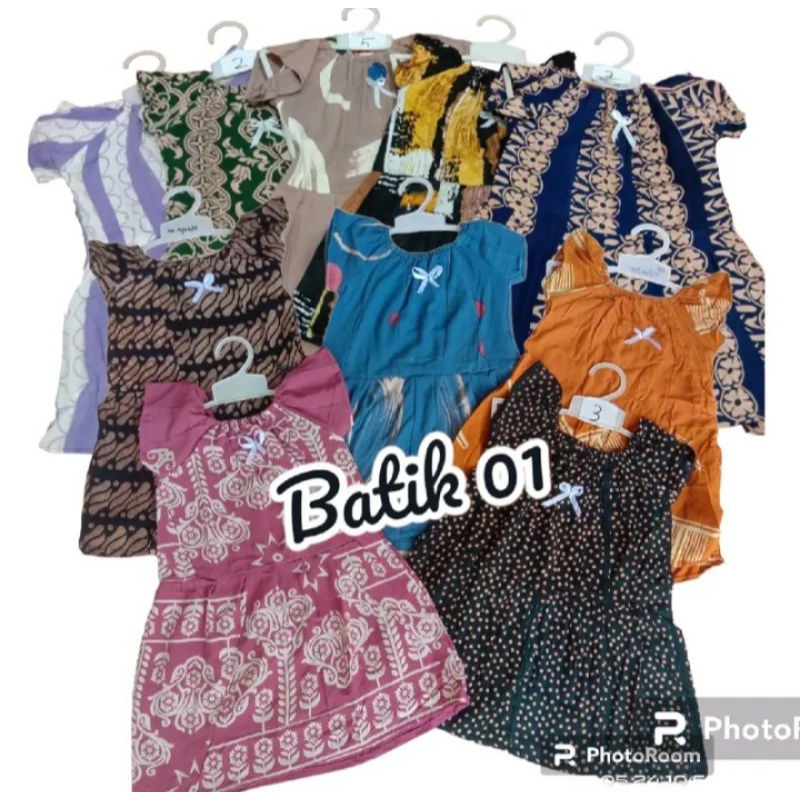 Baju anak perempuan bahan rayon pantai mulai 1-3 tahun
