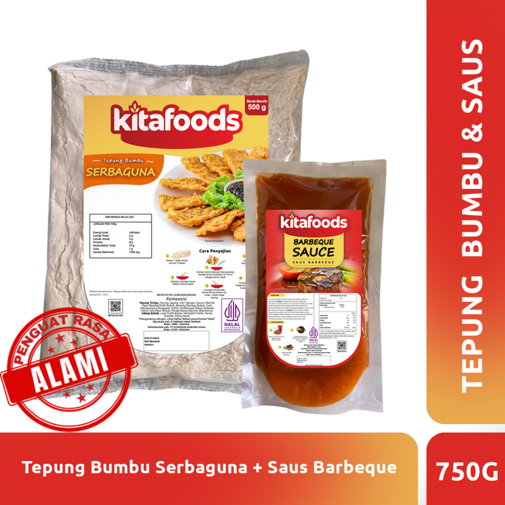 

PAKET BUNDLING 5 ( Tepung Serbaguna 500gr + BBQ Sauce 250gr ) Tanpa Penguat Rasa