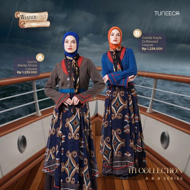 TUNEECA T-1224 WANDERLOST Gamis Abaya Modis dan Elegan