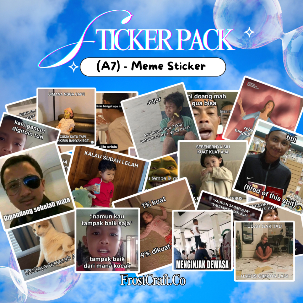 

COD✨ 21 Pcs Stiker Pack STIKER MEME ABSURD | STIKER MEME JAWIR | STIKER MEME JOMOK Vynil Waterproof untuk Freebies Sticker Buku Journal Casing HP Laptop