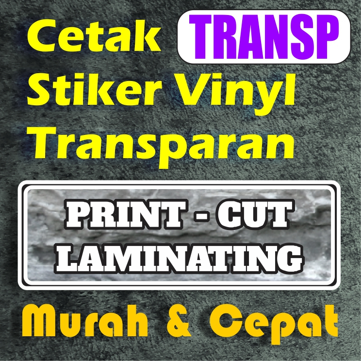 

Stiker vinyl TRANSPARAN cetak stiker A3+ kemasan label tag foto label dll (minimal 5 lembar)