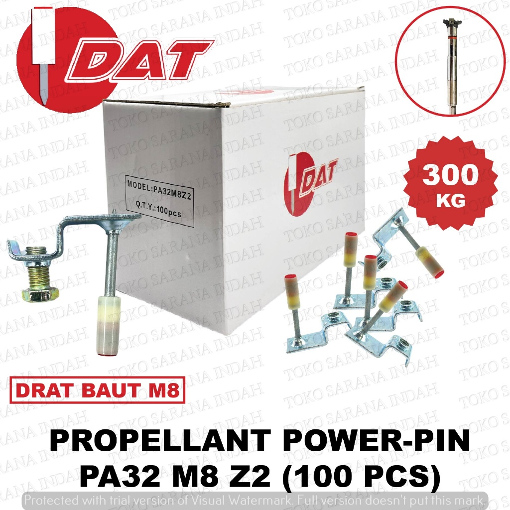 Isi Paku Tembak Plafond DAT PA32-M10 Pengganti Ramset Superfix PA 32 M10 Drat Baut 10 MM 300kg